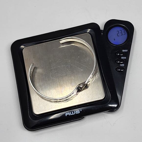 Sterling Silver Antique Vintage Twist Bangle Bracelet - Picture 7 of 7